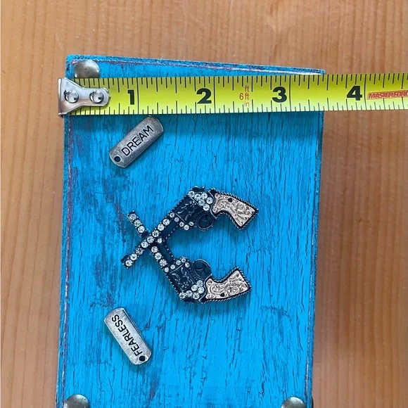 Western turquoise cowgirl jewelry vintage look treasure box - Picture 6 of 7